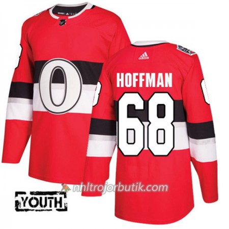 Barn Ishockey Ottawa Senators Tröja Mike Hoffman 68 Adidas 2017-2018 Röd Classic Authentic